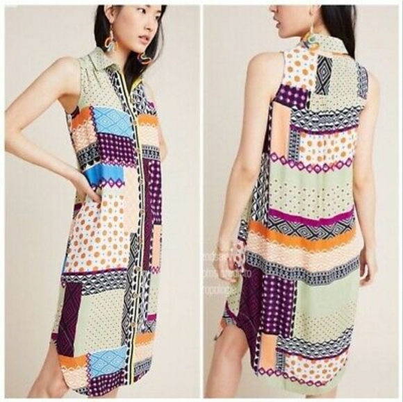 Anthropologie everyway sleeveless shirt dress. 6/8 - Picture 14 of 14